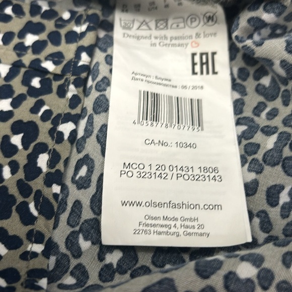 OLSEN Animal Print Top - Picture 8 of 12